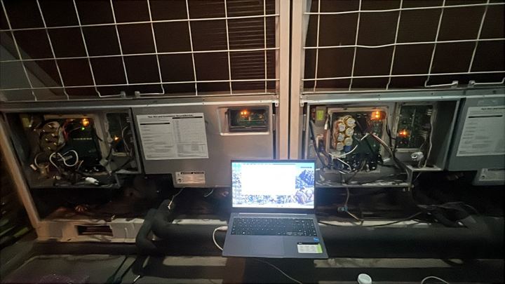 Comissionamento de unidades com notebook